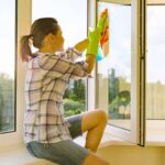Image of a clean glass during cleaning