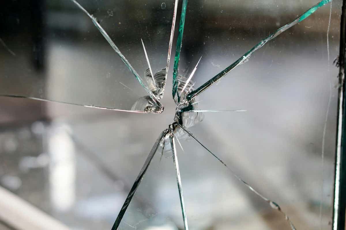 picture of a shattered glass window